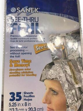 Sanek See-Thru Foil Sheets - Silver Hair Foil (35 ct)